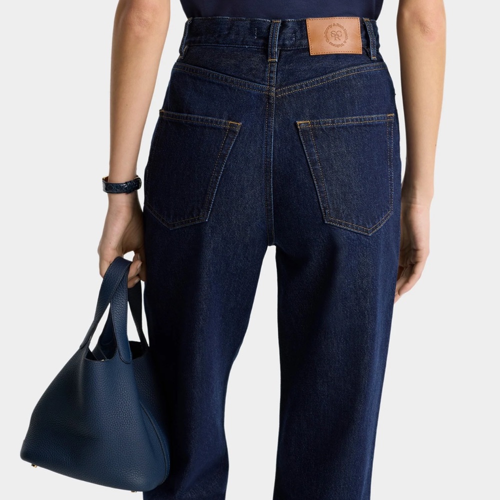NWT Sporty & Rich Vintage Fit Straight Leg Denim - One Wash - Picture 2 of 16